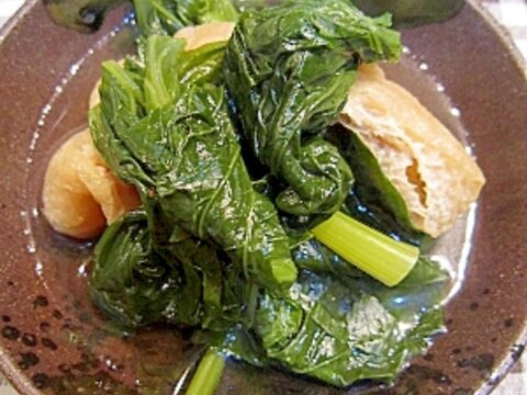 小松菜とうすあげのさっと煮